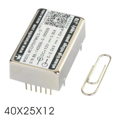 Micromoduli serie MCE, alimentatore con uscita CC ad alta tensione per contatori a scintillazione (100 V-2 kV, 0,5 W-2 W)